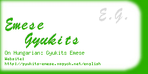emese gyukits business card